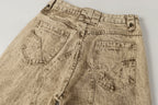 Distressed Raw-Edge Panel Sculpted Wide-Leg Jeans - Drenn