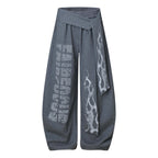 Dark Street Letter Flame Sweatpants - Drenn