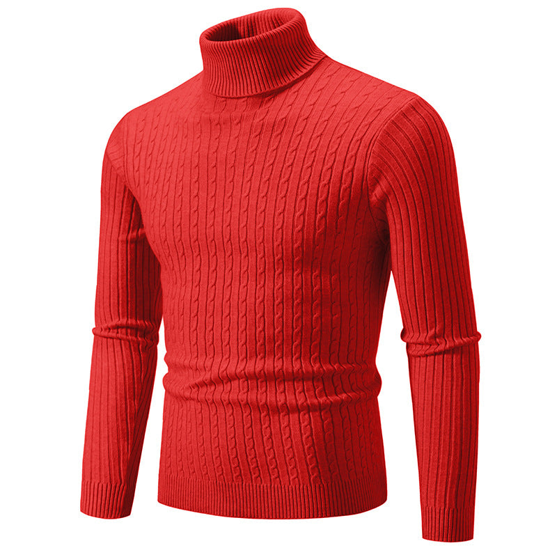 Men’s Slim Fit Turtleneck Sweater – Warm Anti-Pilling Winter Pullover