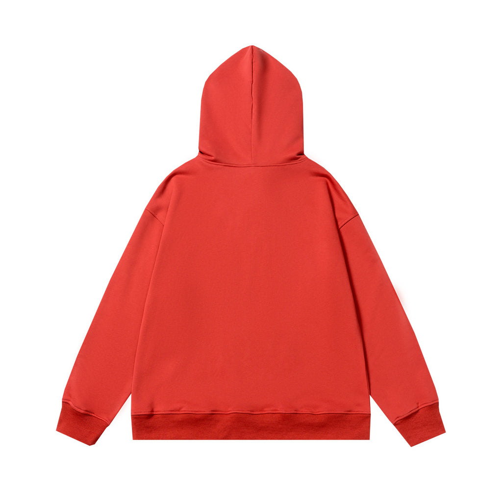 Unisex Orange Cotton Hoodie