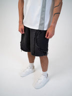 Distressed Embroidered Denim Jorts