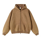 Oversized Vintage Wash Zip-Up Hoodie