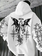 Men’s 3D Angel Wings Print Hoodie