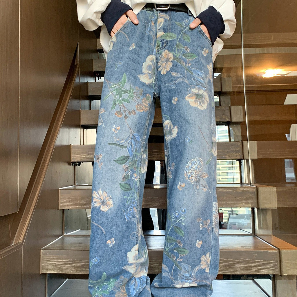 Women's Loose Floral Wide‑Leg Pants