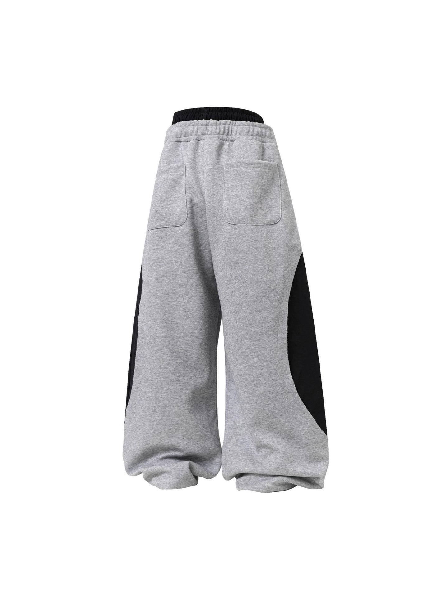 Striped Panel Wide Leg Sweatpants - Drenn