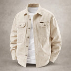 Men's Long-Sleeved Cotton Overshirt