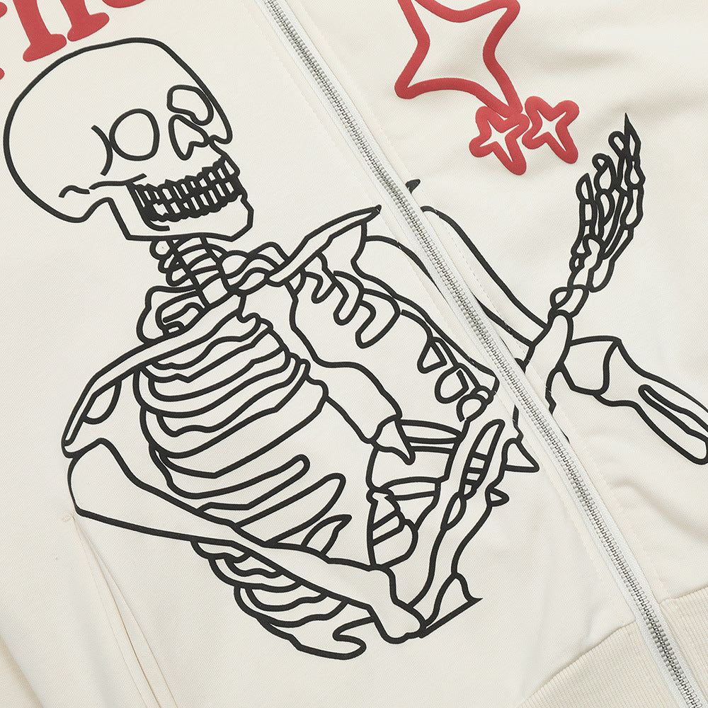 Turn On The Dark Hoodie with Skeleton Graphic Design