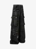 Embroidered Hip-Hop Street Style Jeans