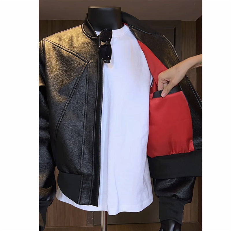 Men's Vintage Faux Leather Motorcycle Jacket