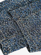 Leopard Print Denim Barrel Jeans