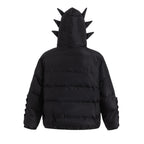 Black Cotton‑Padded High Street Workwear Jacket