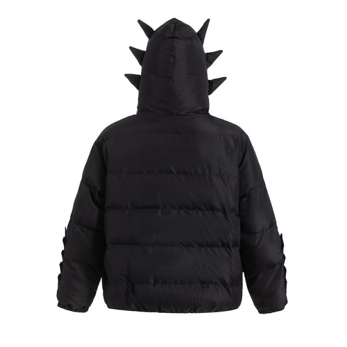 Black Cotton‑Padded High Street Workwear Jacket