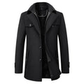 Men's Elegant Long Wool Blend Coat