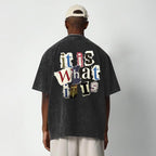 Men's Vintage Acid-Wash Graphic T-Shirt