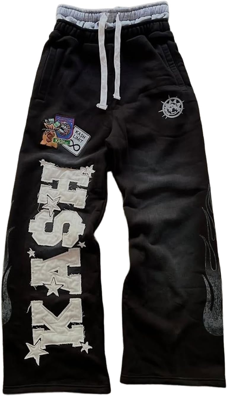 Men's Y2K Double-Waist Baggy Sweatpants