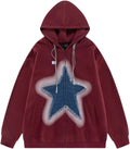 Unisex Star Graphic Gothic Hoodie