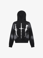 Graphic Print Hooded Jacket for Men