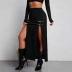 Women's Slim-Fit High-Slit Midi Skirt