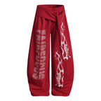 Dark Street Letter Flame Sweatpants - Drenn