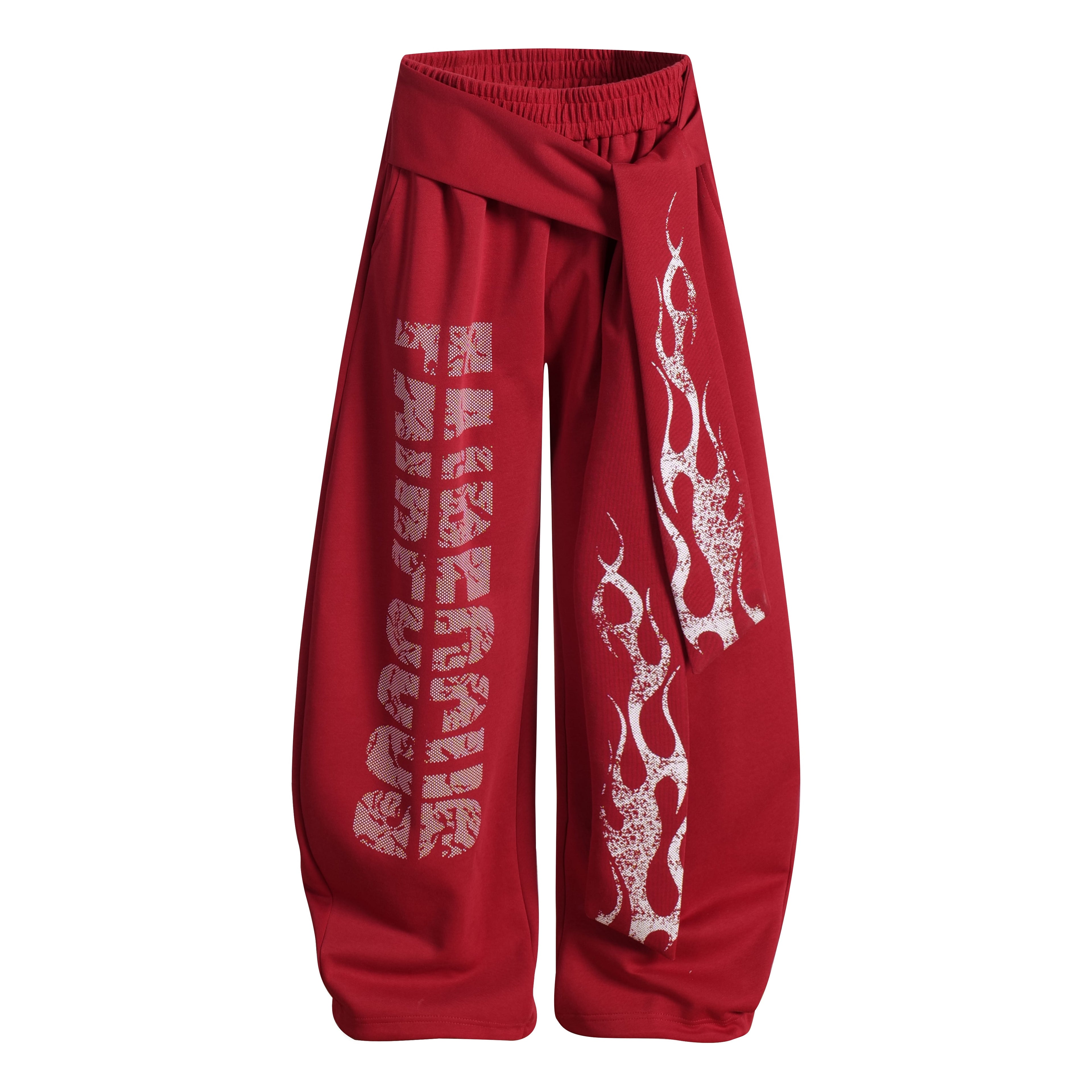 Dark Street Letter Flame Sweatpants - Drenn