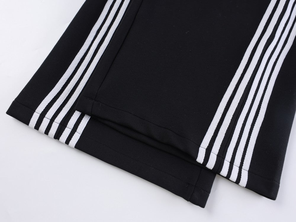 Double Waist Washed Side Stripe Sweatpants - Drenn