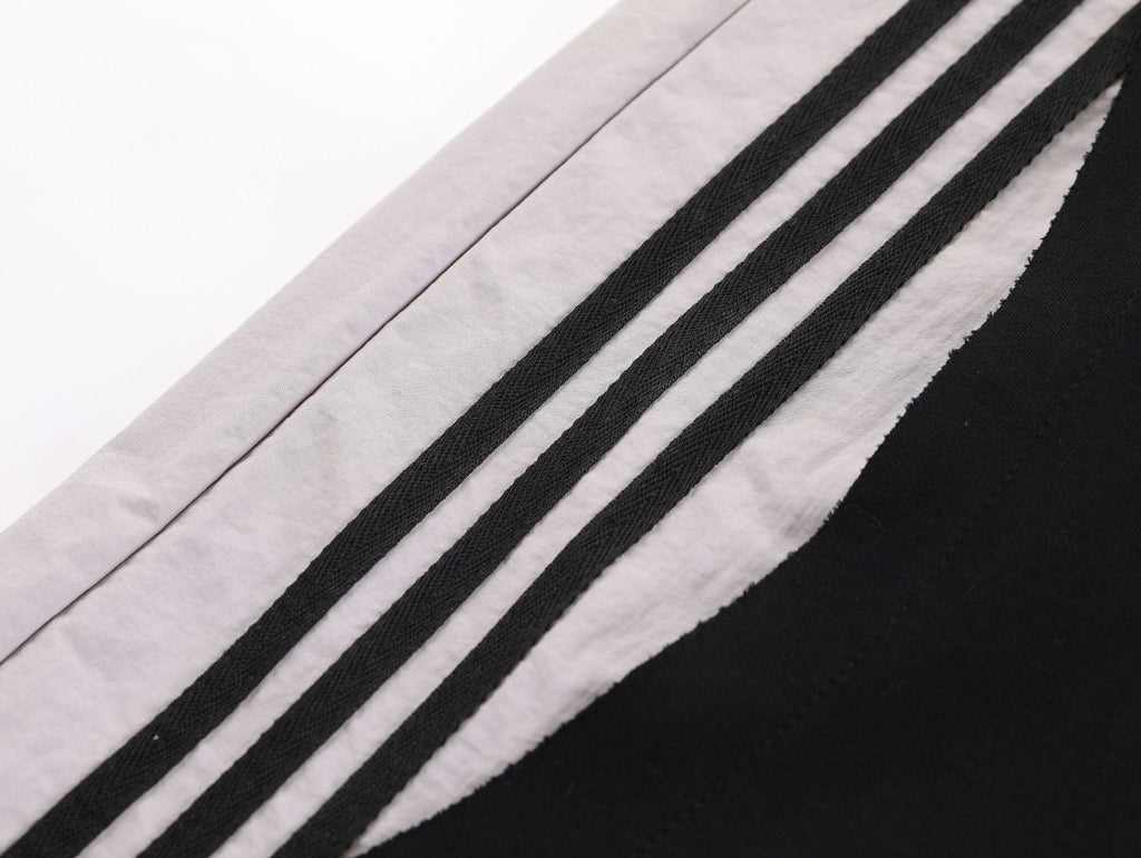Striped Panel Wide Leg Sweatpants - Drenn