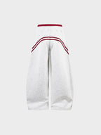 Cotton Blend Balloon-Leg Joggers with Contrast Waistband