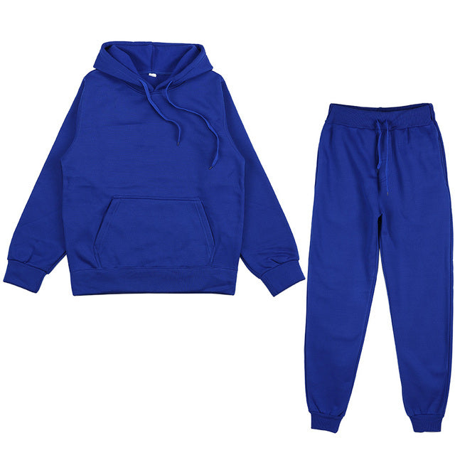 Men’s Oversized Tracksuit Set – Hooded Sweatshirt and Jogger Pants