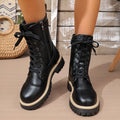 Women's Low Heel Mid Calf Boots