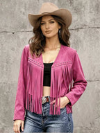 Women’s fringed stud jacket