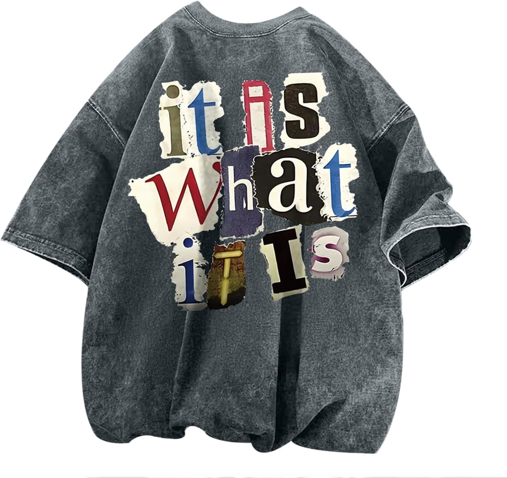 Men's Vintage Acid-Wash Graphic T-Shirt