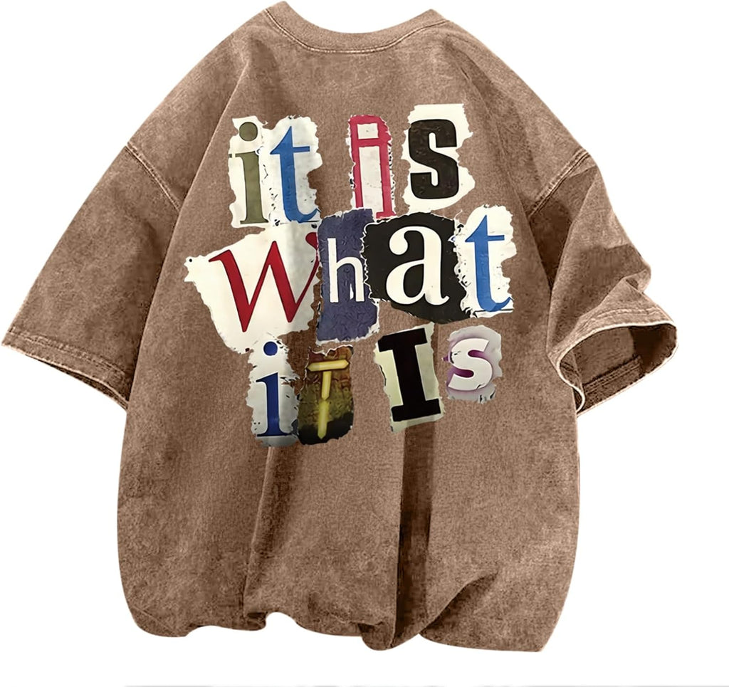Men's Vintage Acid-Wash Graphic T-Shirt