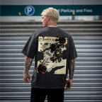 Men's Rose Graphic Acid-Wash T-Shirt