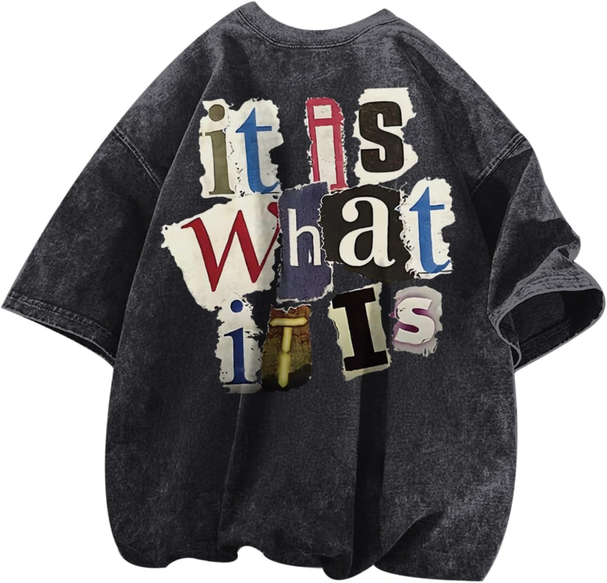 Men's Vintage Acid-Wash Graphic T-Shirt