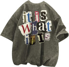 Men's Vintage Acid-Wash Graphic T-Shirt