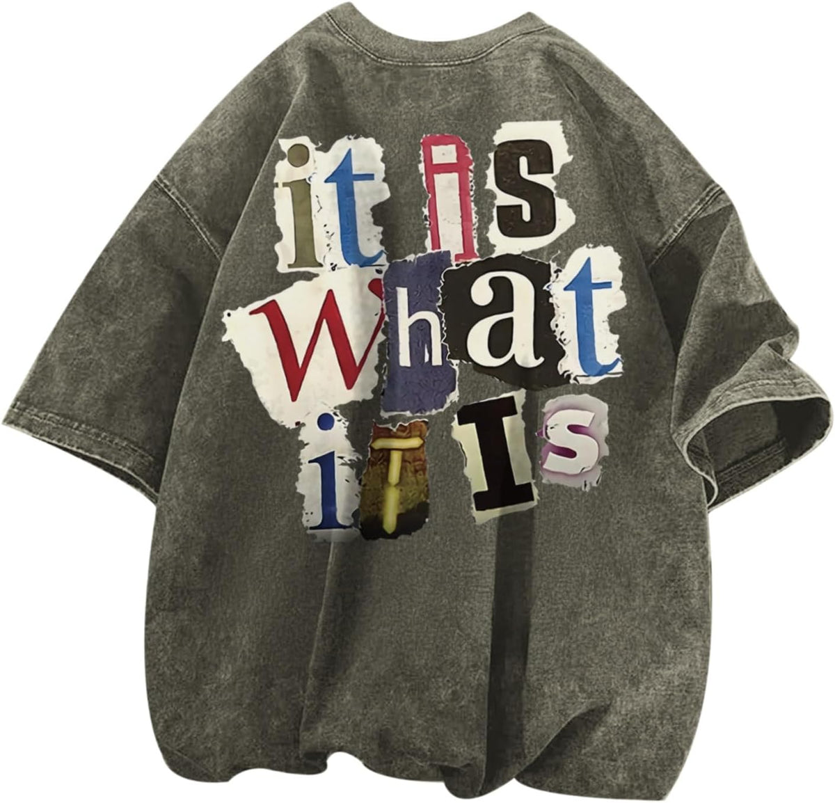 Men's Vintage Acid-Wash Graphic T-Shirt