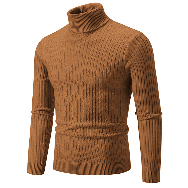 Men’s Slim Fit Turtleneck Sweater – Warm Anti-Pilling Winter Pullover