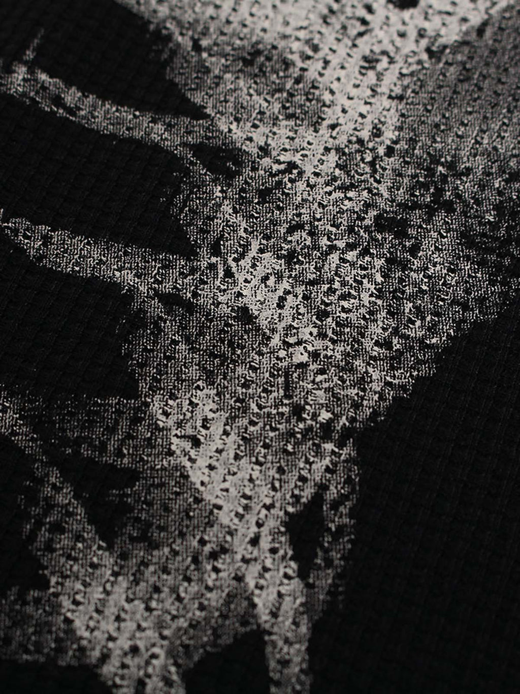 Sudadera de punto waffle con gráfico de esqueleto
