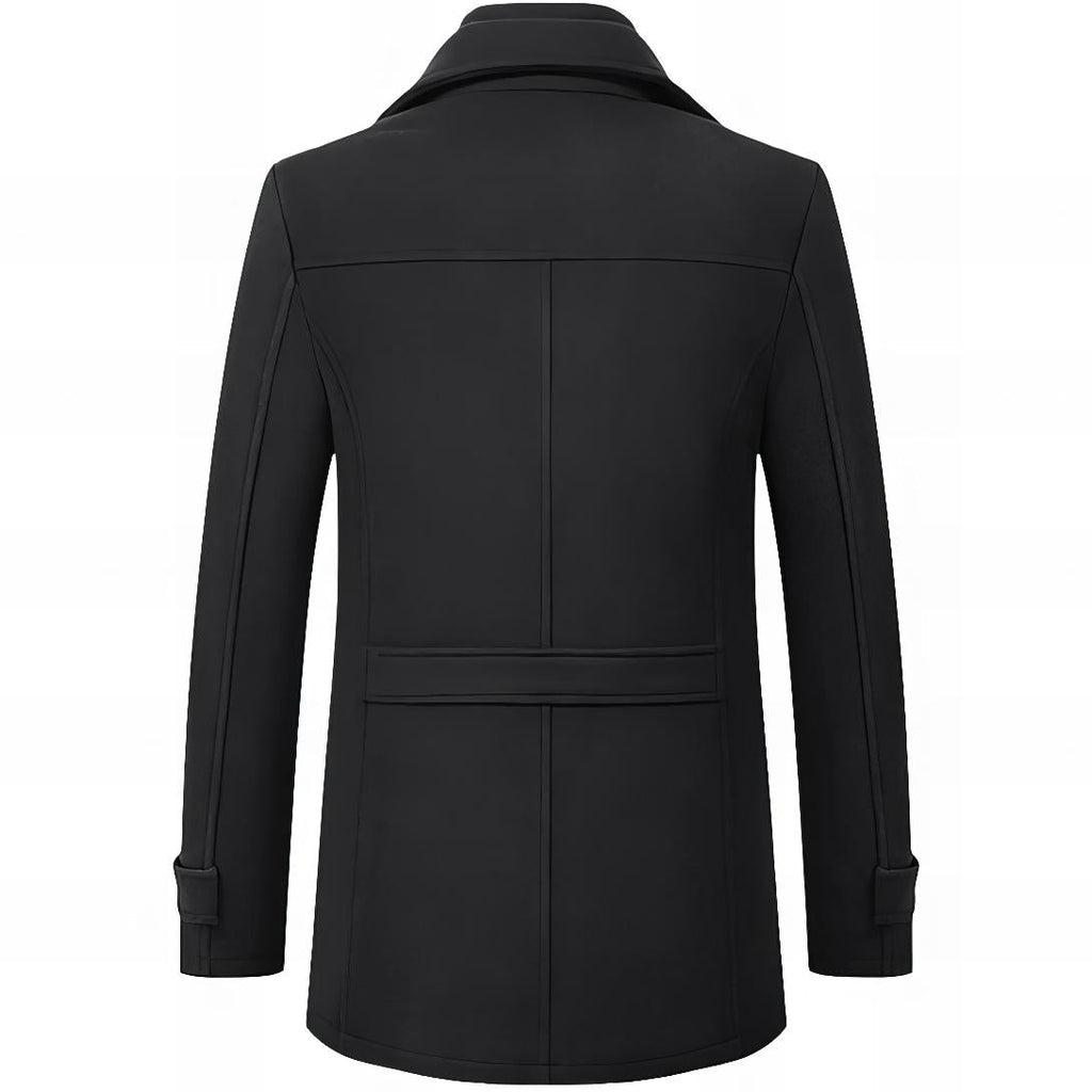 Men's Elegant Long Wool Blend Coat
