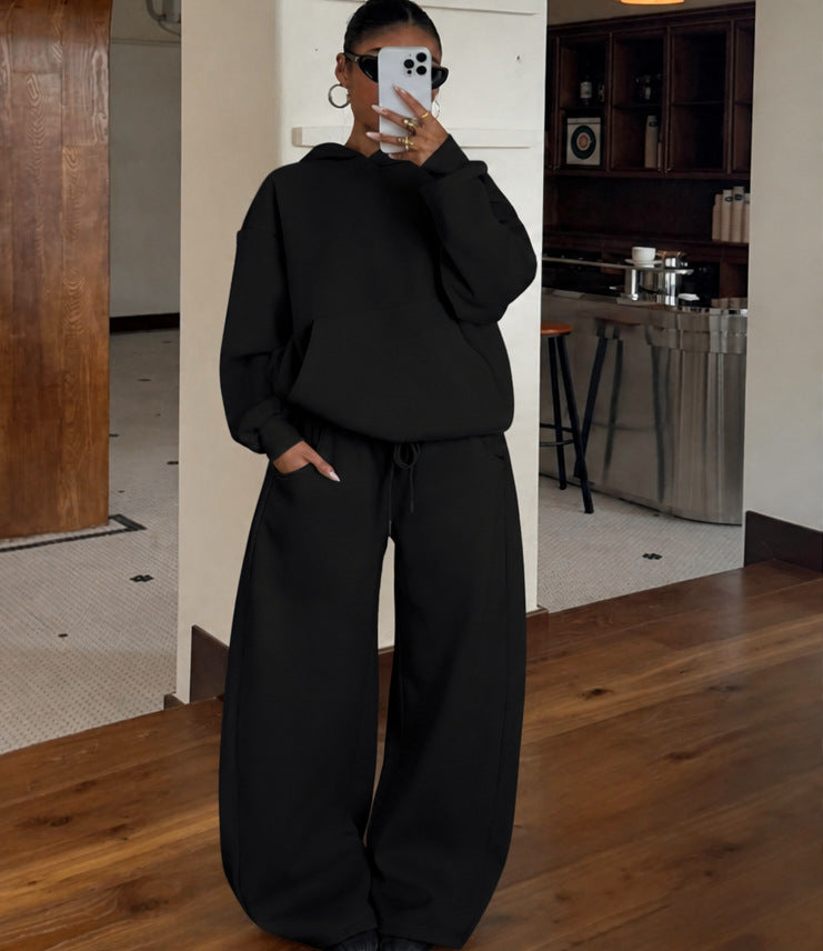 Women's Hoodie and Wide-Leg Pants Set