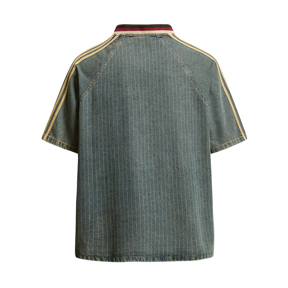 Men’s Retro Punk Patchwork Raglan T-Shirt