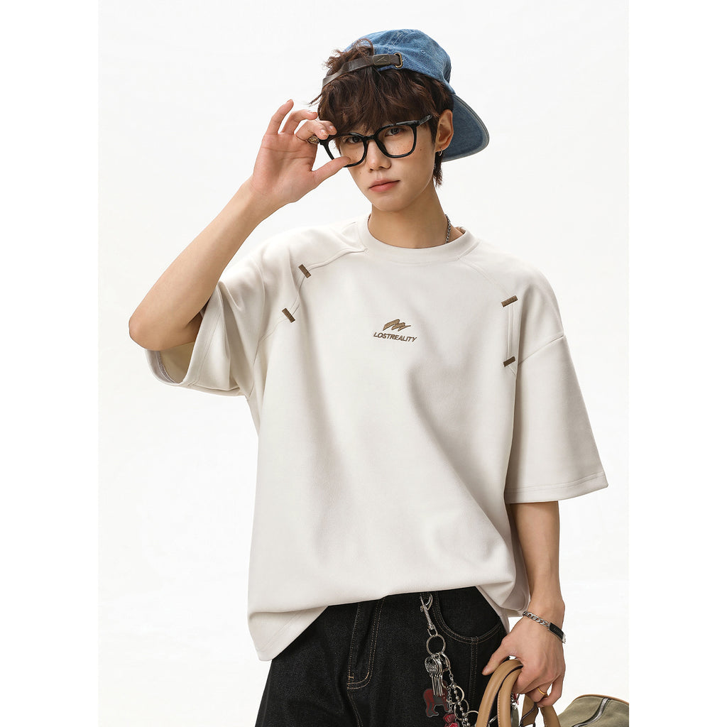 Men's Structured Textured Panel T-Shirt