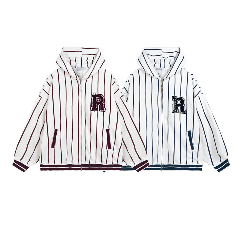 Hooded Striped Streetwear Jacket