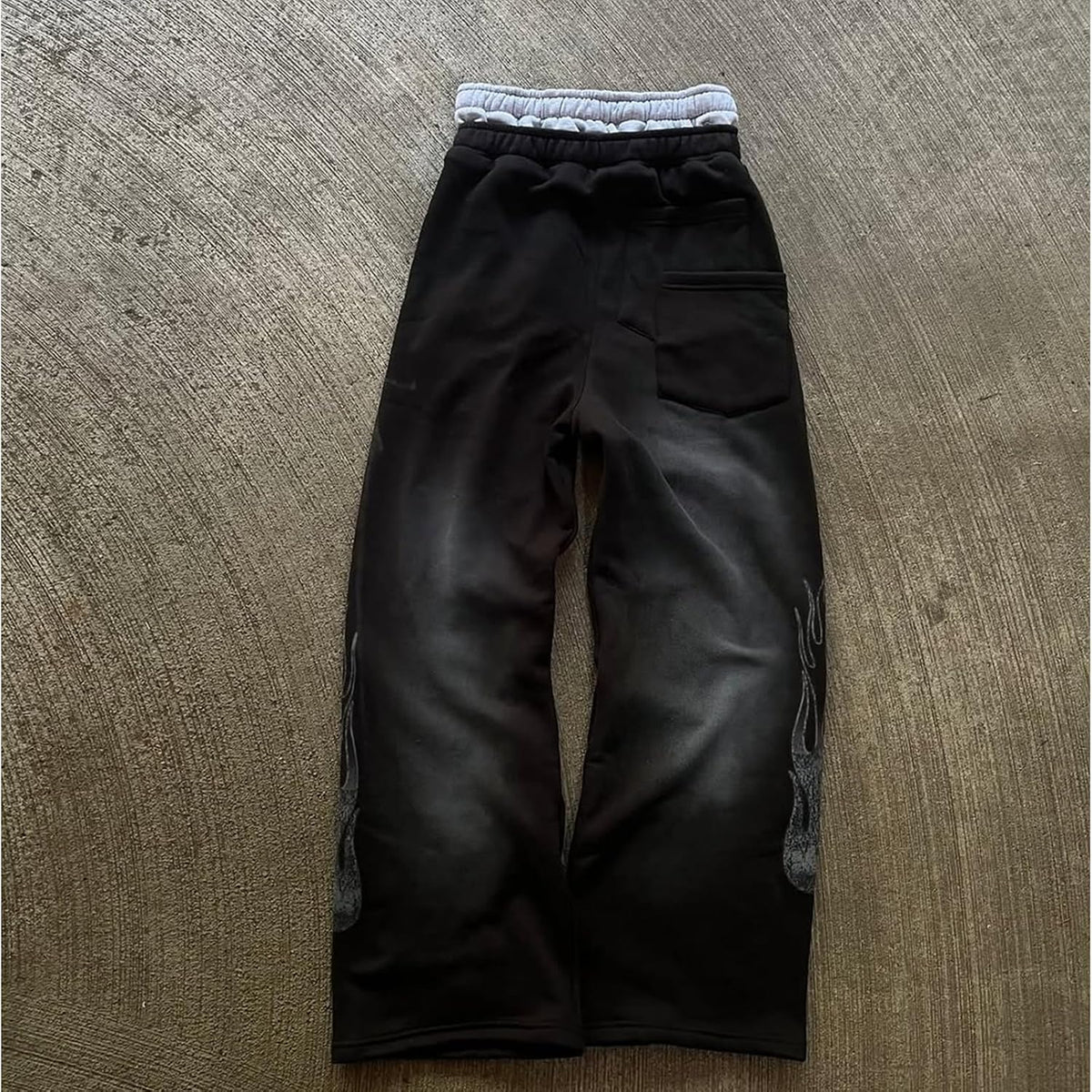 Men's Y2K Double-Waist Baggy Sweatpants