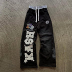 Men's Y2K Double-Waist Baggy Sweatpants