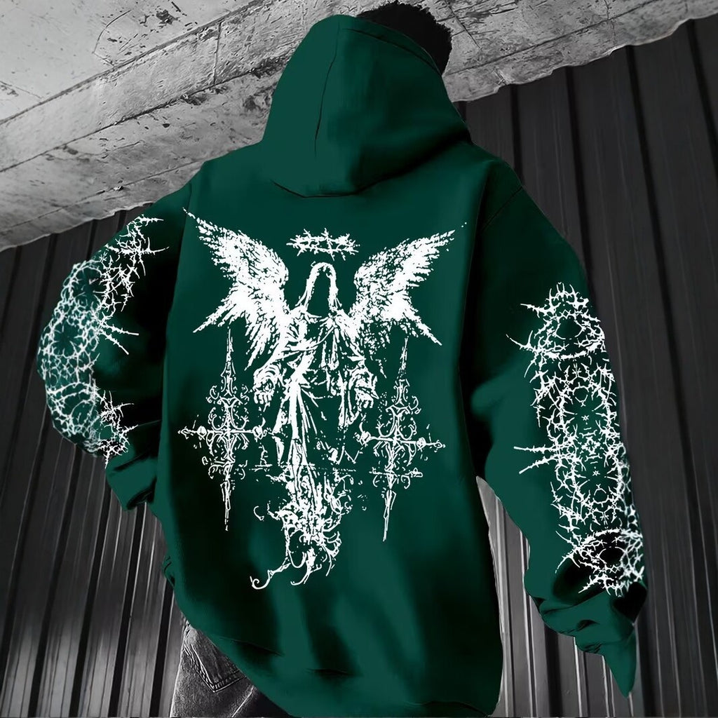Men’s 3D Angel Wings Print Hoodie