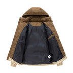 Men's Hooded Winter Puffer Jacket with Detachable Hood