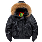Men's Bomber Jacket with Detachable Hood | Warm Winter Style