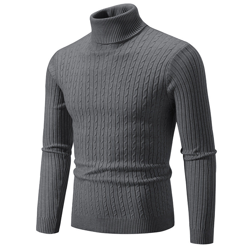 Men’s Slim Fit Turtleneck Sweater – Warm Anti-Pilling Winter Pullover