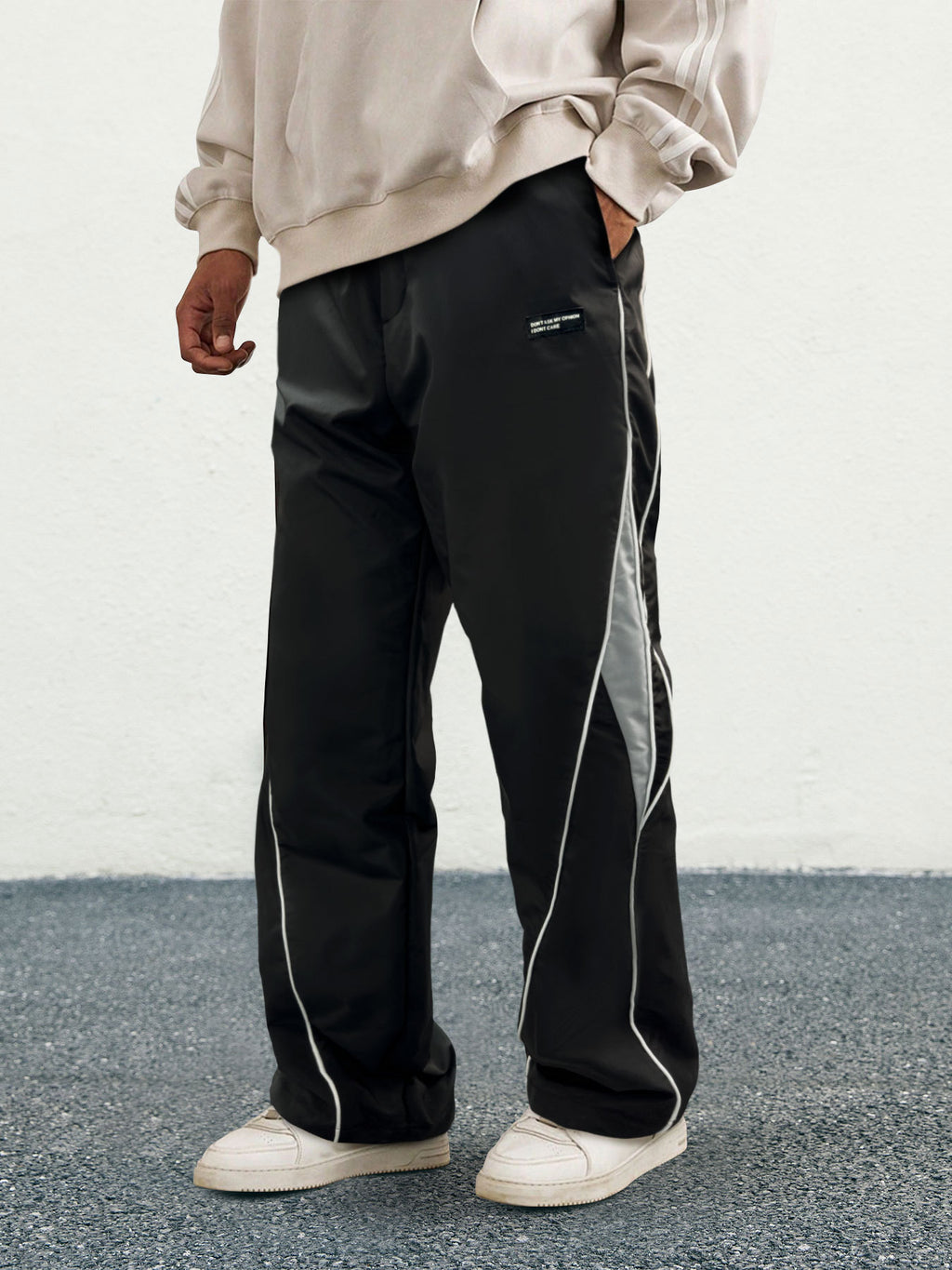 Men’s High-Waist Straight-Leg Pants